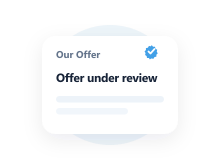 Transparent, verified offer under review quotation card